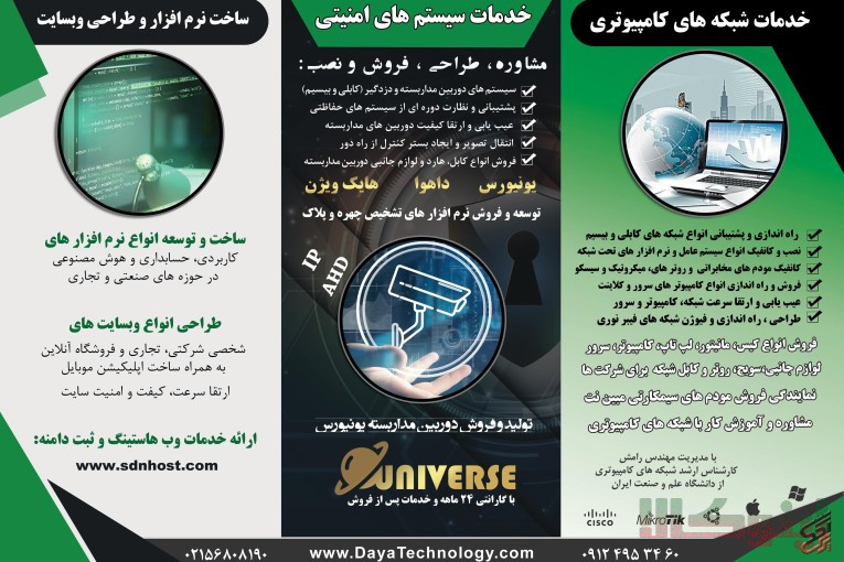 نصب دوربین مداربسته در شهرک صنعتی شمس آباد 