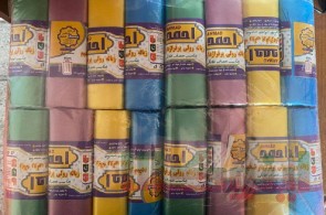 کیسه زباله رنگی شفاف احمد 