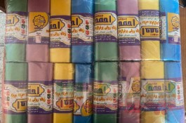 کیسه زباله رنگی شفاف احمد 