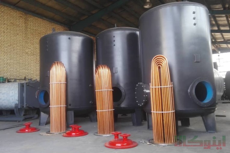 ساخت منبع کویلی با کوئل مسی و اسپیرال و منبع دوجداره استیل و گالوانیزه گرم