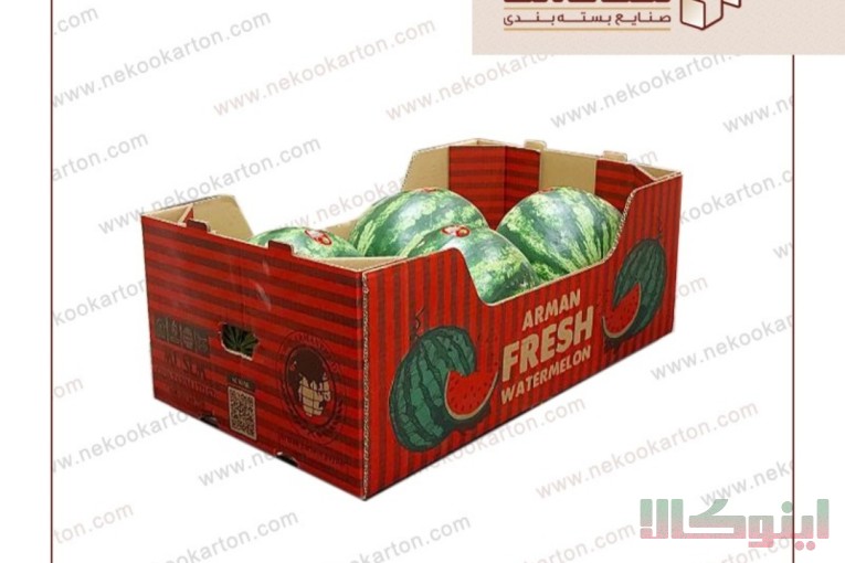 کارتن هندوانه صادراتی ، باکس پالت ، لیبل هندوانه 